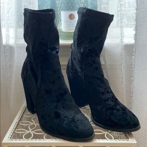 velvet booties